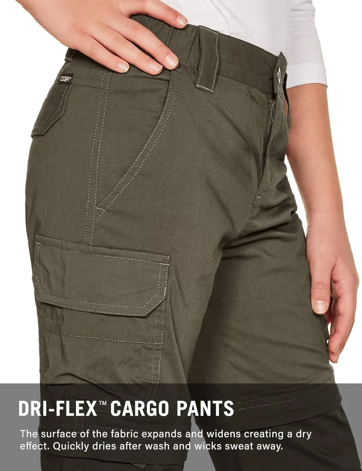 CQR Kids Youth Hiking Cargo Pants, UPF 50  Quick Dry Convertible Zip Off Pants, Outdoor Camping Pants