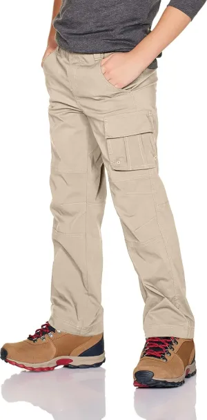 CQR Kids Youth Hiking Cargo Pants, UPF50  Quick Dry Outdoor Camping Pants
