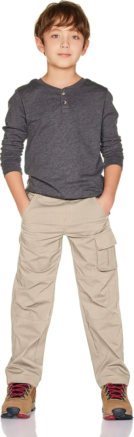 CQR Kids Youth Hiking Cargo Pants, UPF50  Quick Dry Outdoor Camping Pants