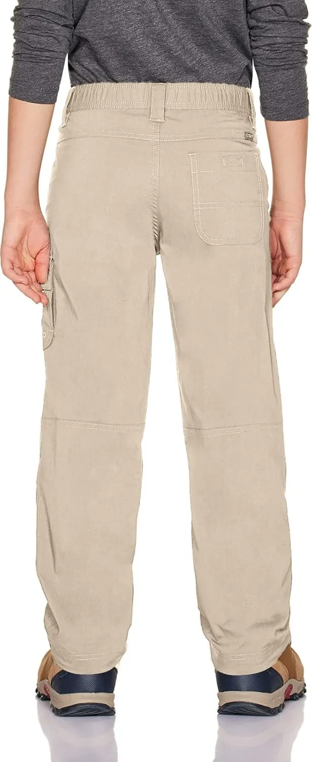 CQR Kids Youth Hiking Cargo Pants, UPF50  Quick Dry Outdoor Camping Pants