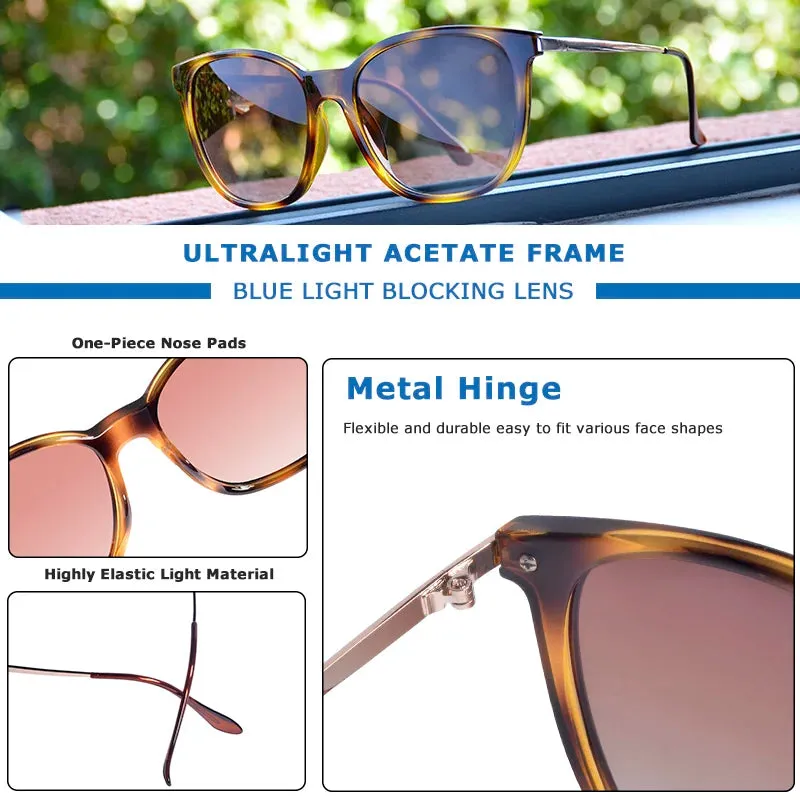 CRIXALIS Square Polarized Sunglasses UV400 Retro Design