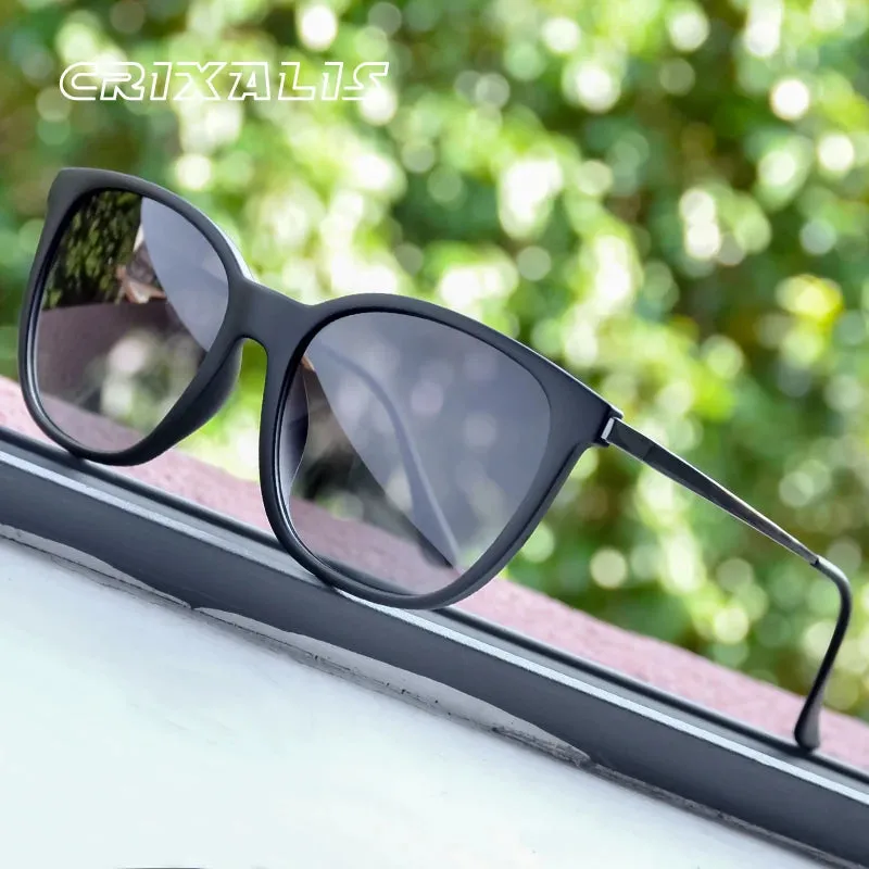 CRIXALIS Square Polarized Sunglasses UV400 Retro Design