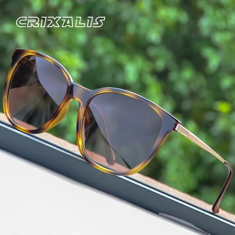 CRIXALIS Square Polarized Sunglasses UV400 Retro Design