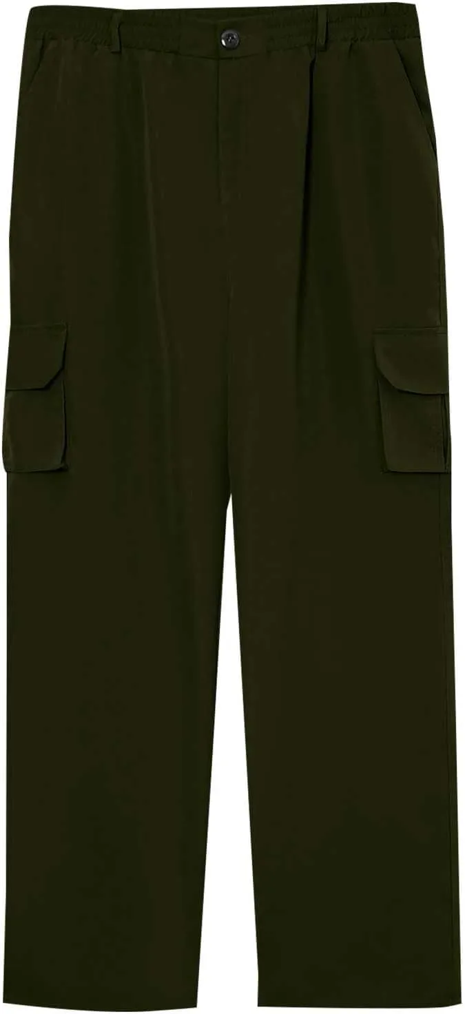 CRNTCEM Men's Hiking Cargo Pants Waterproof Quick-Dry Fishing Work Outdoor Pants Lightweight Water Resistant Ripstop Pants