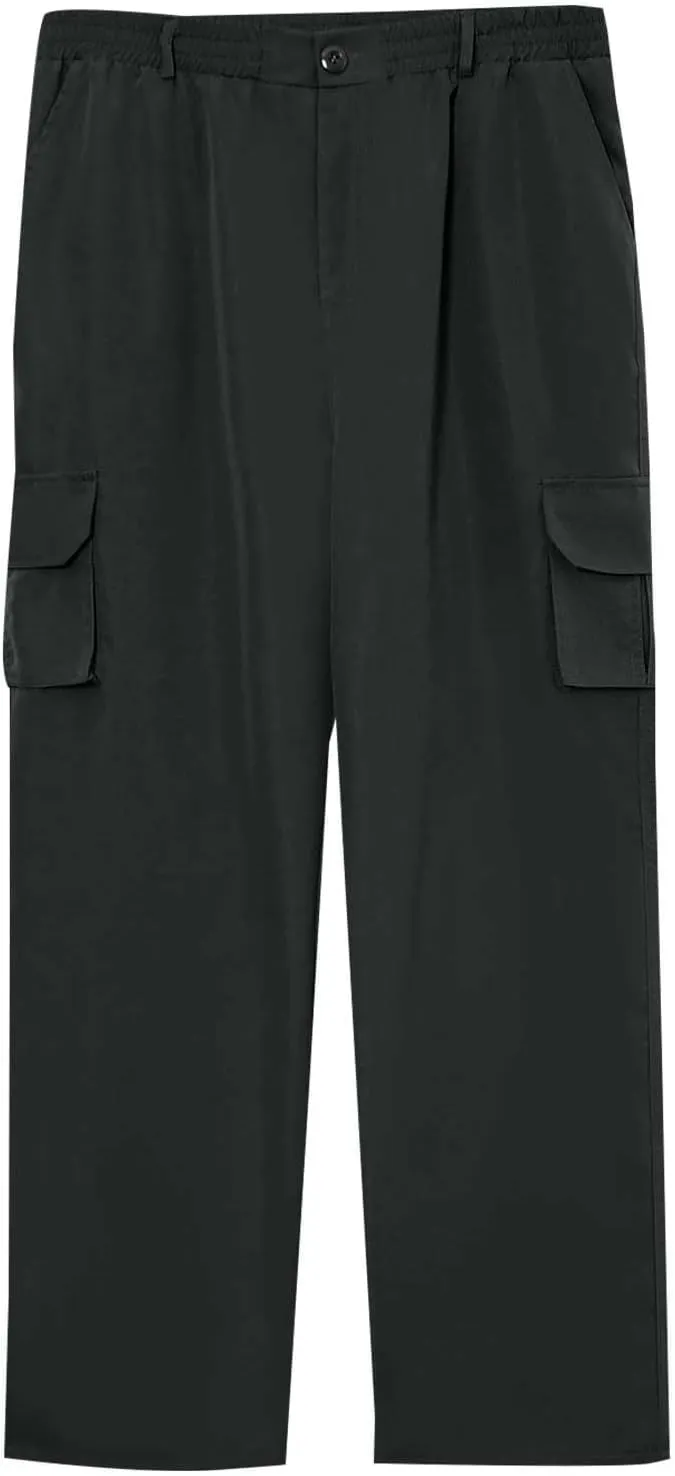 CRNTCEM Men's Hiking Cargo Pants Waterproof Quick-Dry Fishing Work Outdoor Pants Lightweight Water Resistant Ripstop Pants
