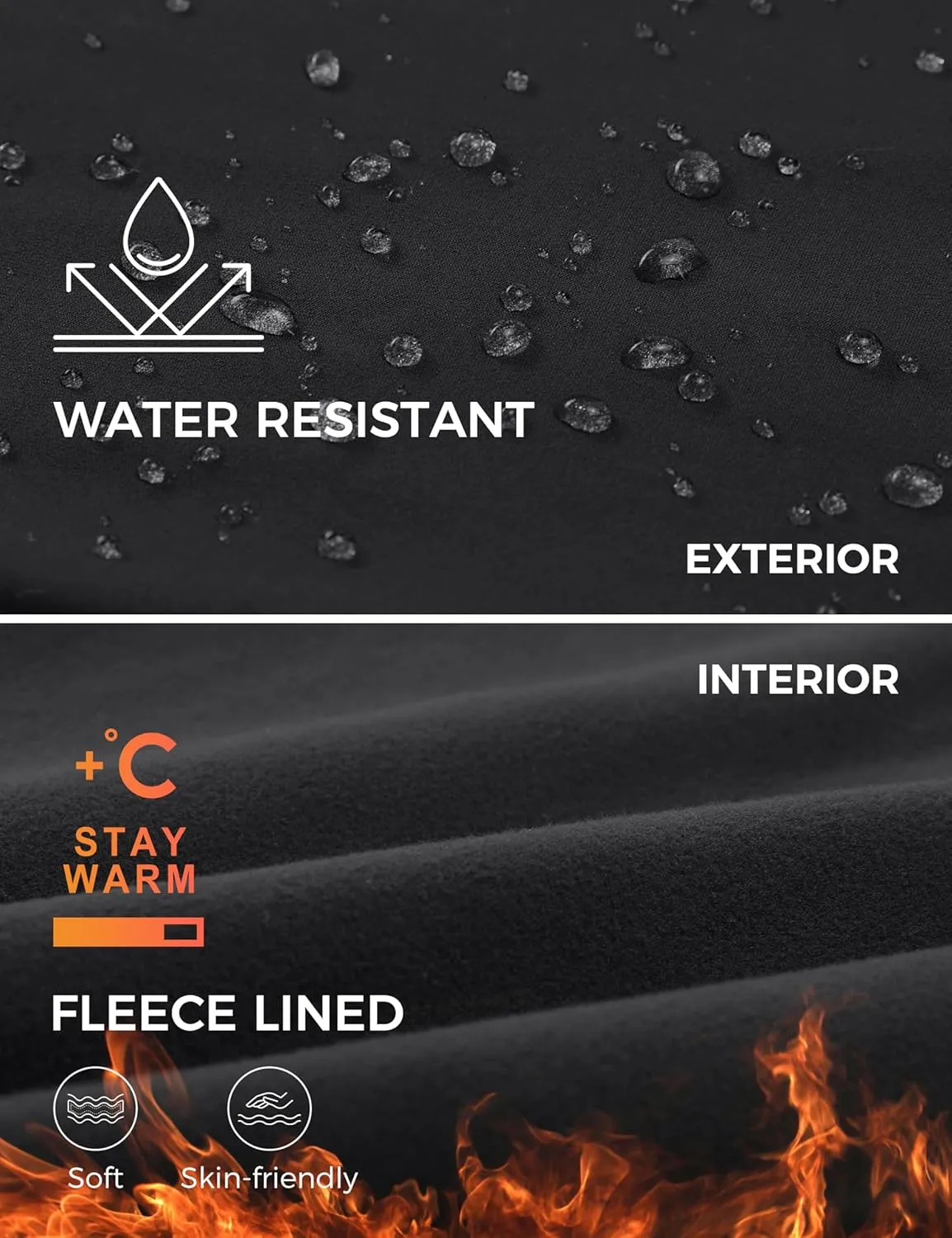 CRZ YOGA Womens Fleece Lined Workout Joggers with Pockets 27.5" - Hiking Running Outdoor Pants Water Resistant Winter Warm