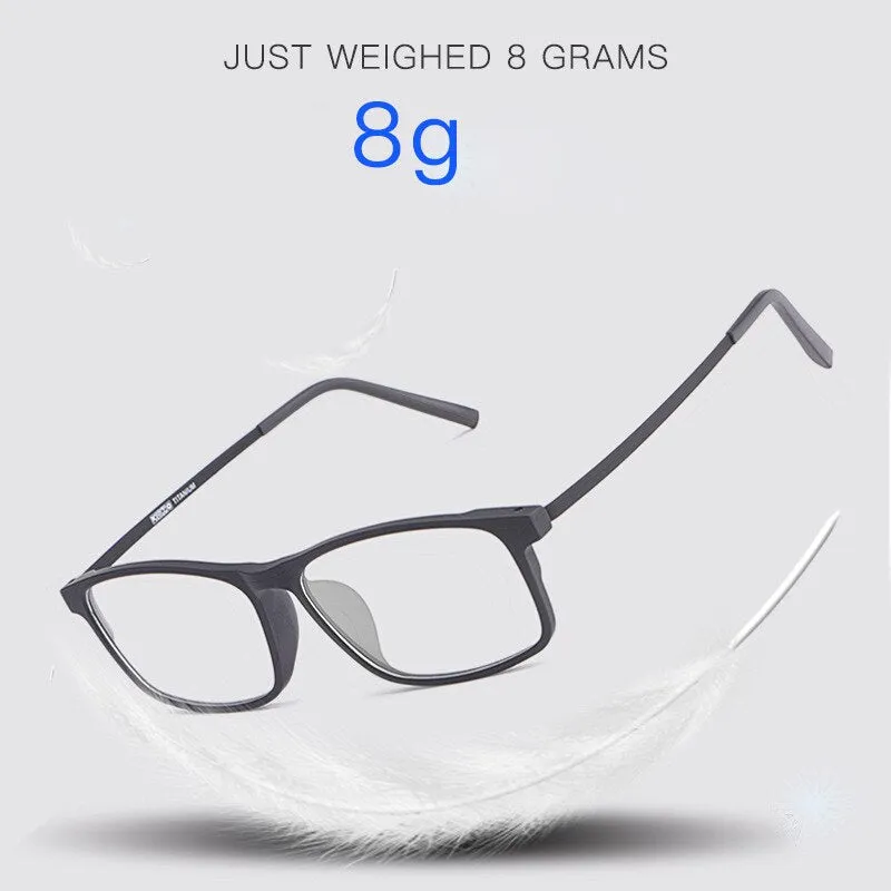 Cubojue Unisex Full Rim 155mm Oversized Tr 90 Titanium Myopic Reading Glasses Fy2009