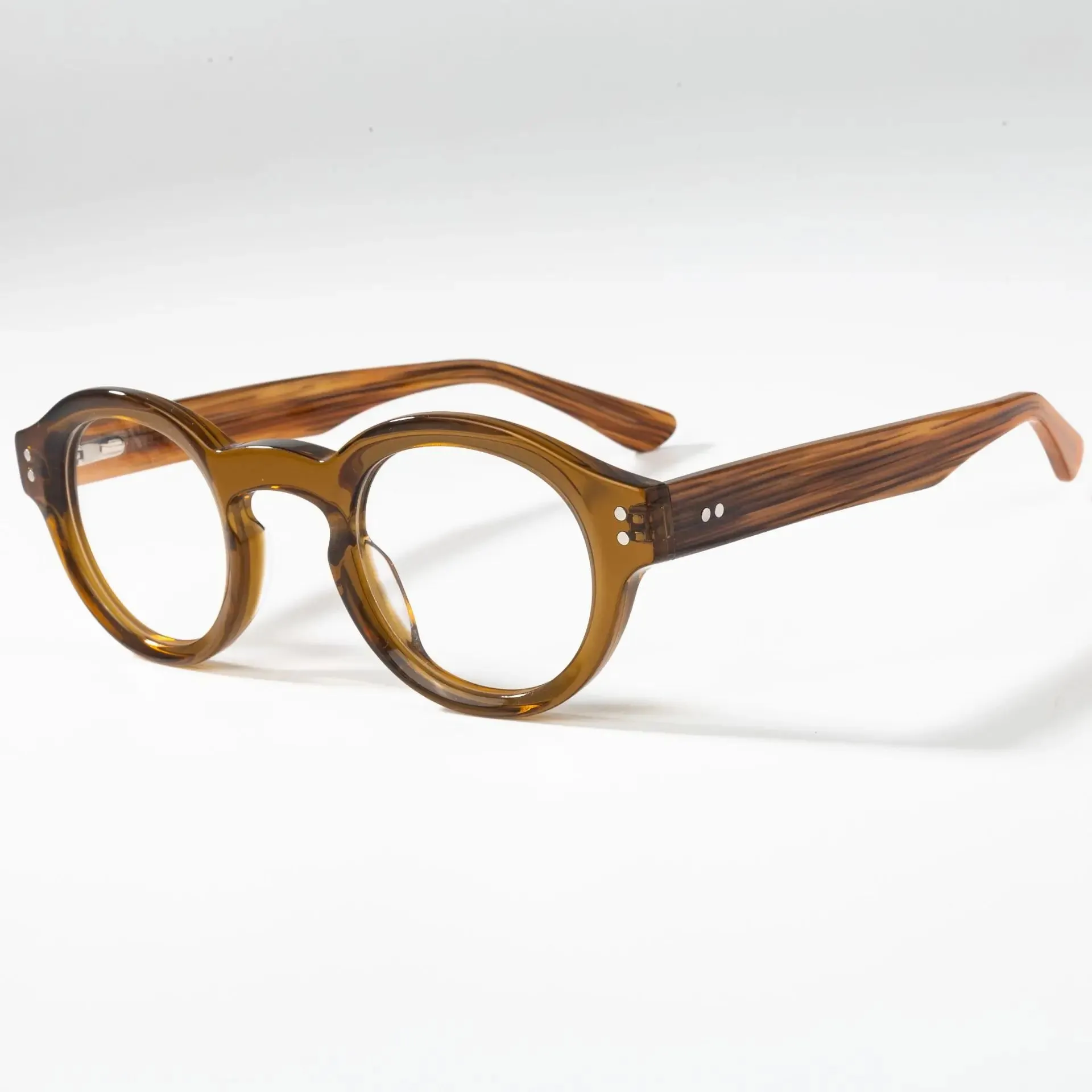Cubojue Unisex Full Rim Round Acetate Eyeglasses 56019