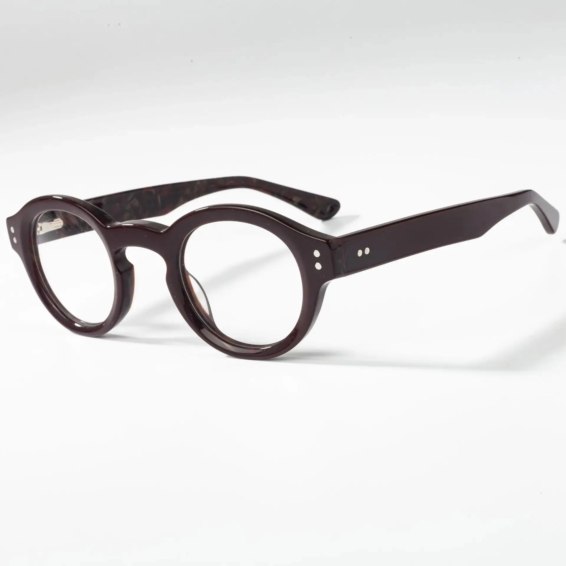 Cubojue Unisex Full Rim Round Acetate Eyeglasses 56019