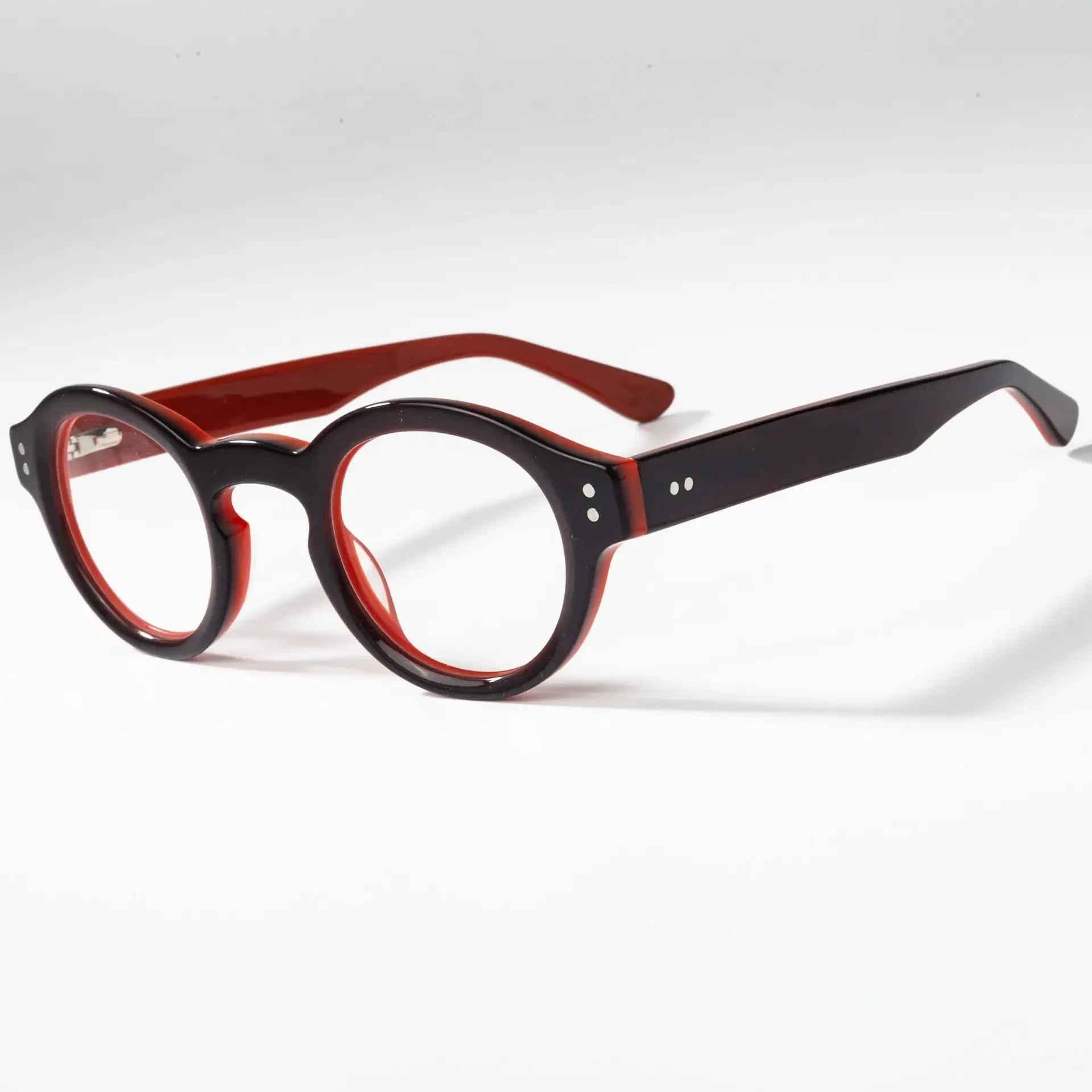 Cubojue Unisex Full Rim Round Acetate Eyeglasses 56019