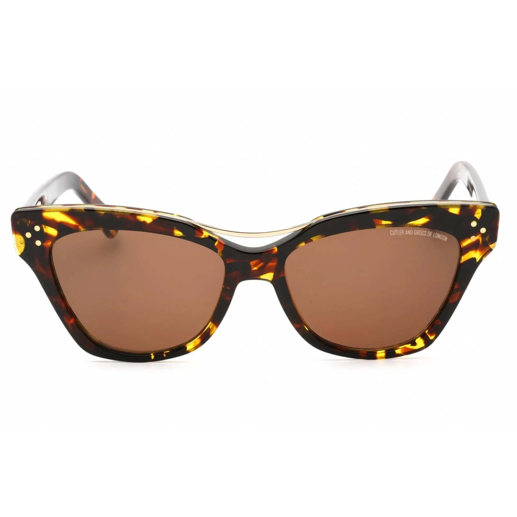Cutler and Gross Women's Sunglasses - Gold/Tortoiseshell Cat Eye Frame | CG1283S 002