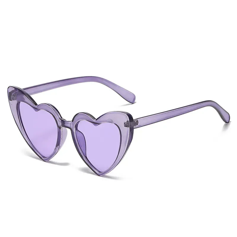 Cycling Pink Heart Shaped Sunglasses Women Cat Eye Female Sun Glasses Luxury Brand Retro Love Eyewear Men Oversized Shade UV400