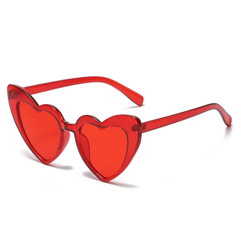 Cycling Pink Heart Shaped Sunglasses Women Cat Eye Female Sun Glasses Luxury Brand Retro Love Eyewear Men Oversized Shade UV400