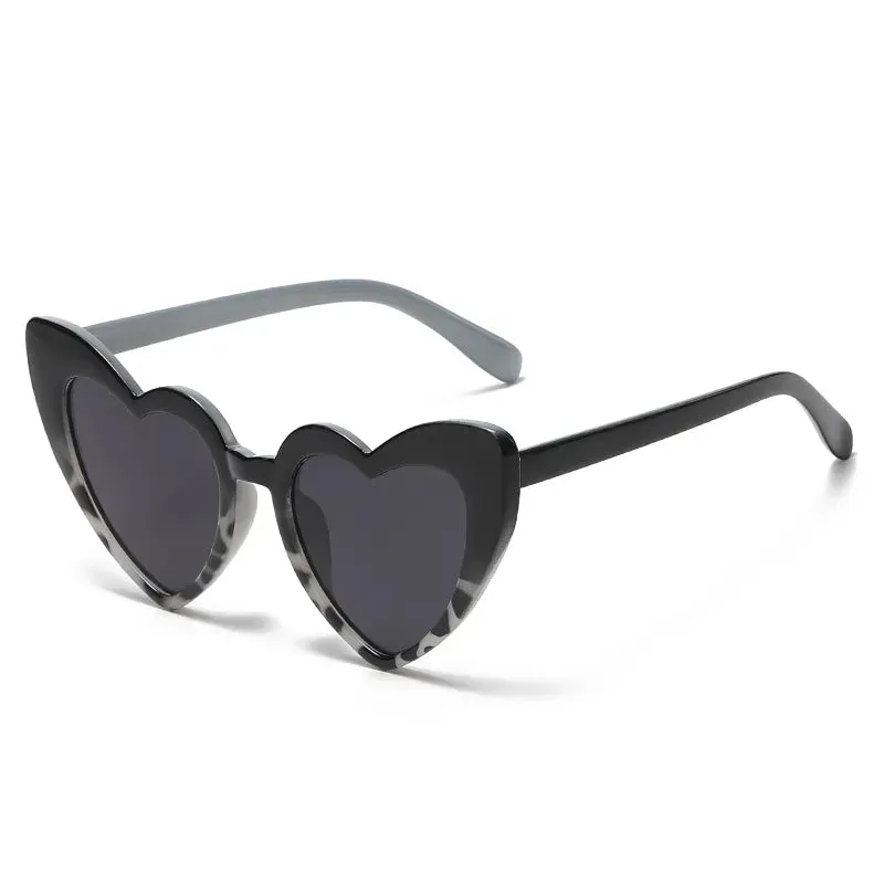 Cycling Pink Heart Shaped Sunglasses Women Cat Eye Female Sun Glasses Luxury Brand Retro Love Eyewear Men Oversized Shade UV400