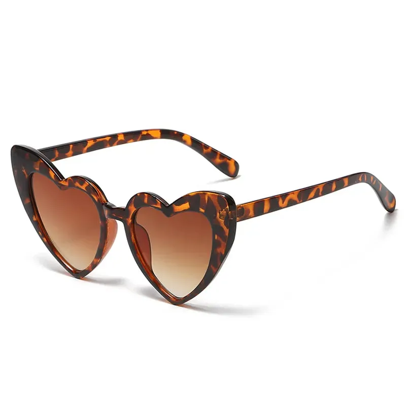 Cycling Pink Heart Shaped Sunglasses Women Cat Eye Female Sun Glasses Luxury Brand Retro Love Eyewear Men Oversized Shade UV400