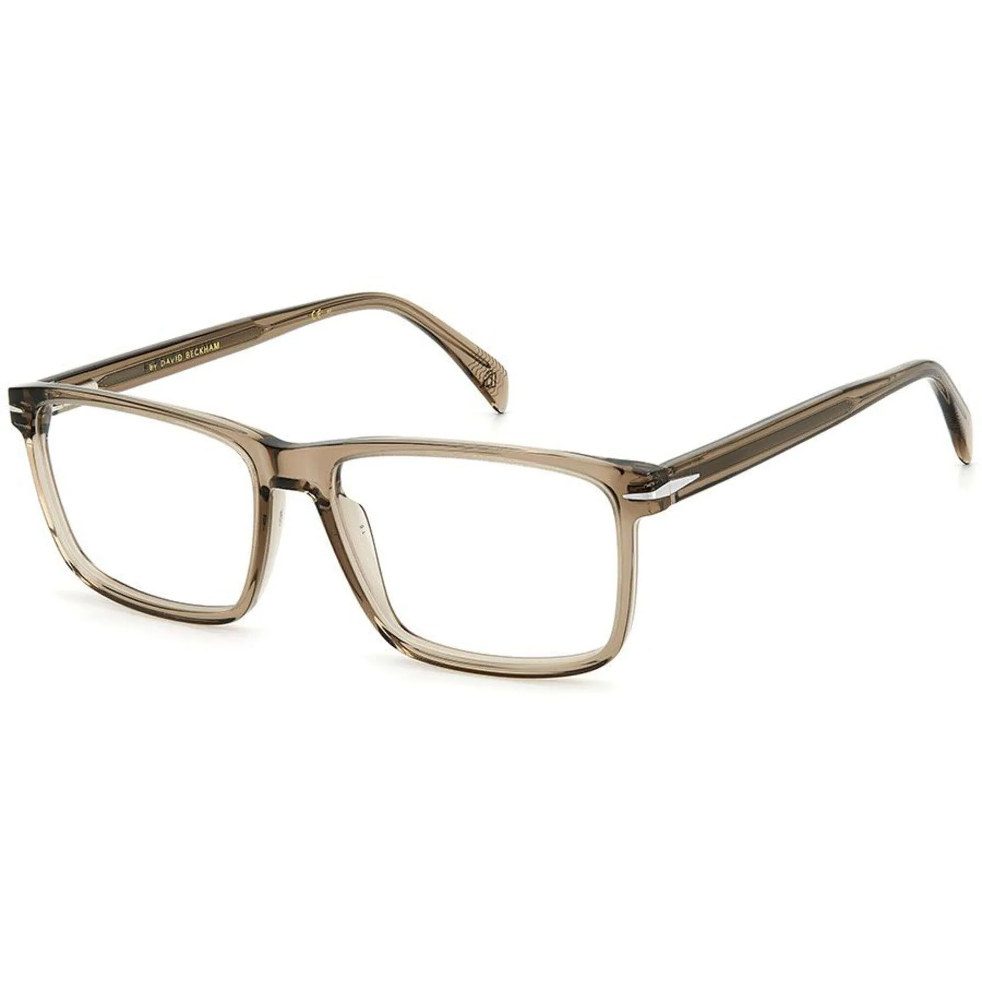 David Beckham Men's Eyeglasses - Nude Acetate Full Rim Rectangular | DB-1020 079U