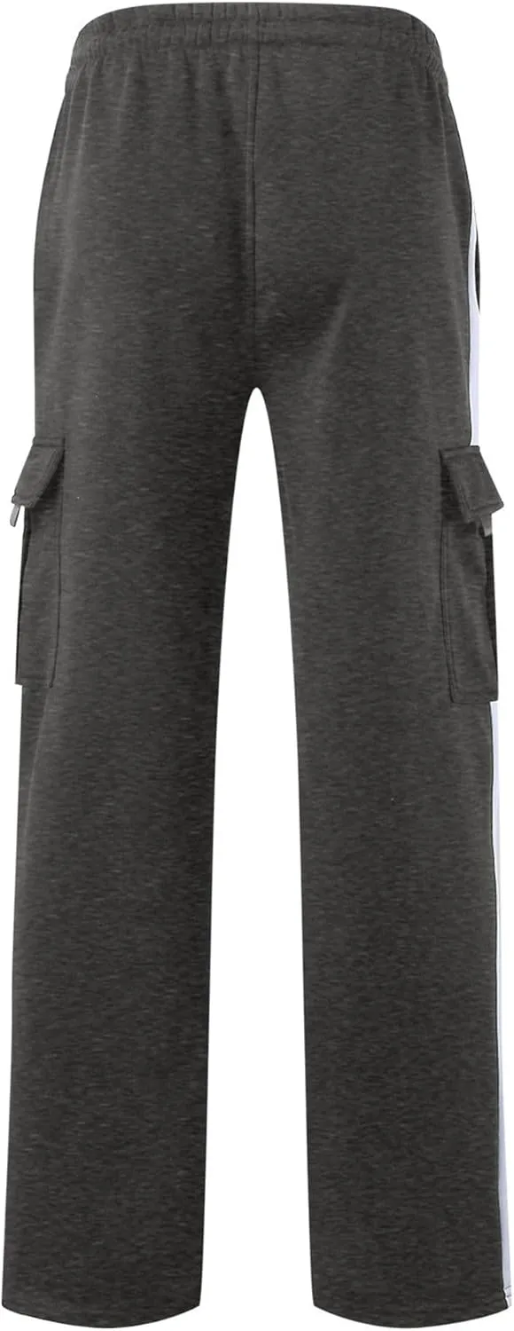 DGHM-JLMY Cargo Pants for Men Loose Fit Sports Outdoor Pants Casual Work Hiking Sweatpants Baggy Jogger Trousers