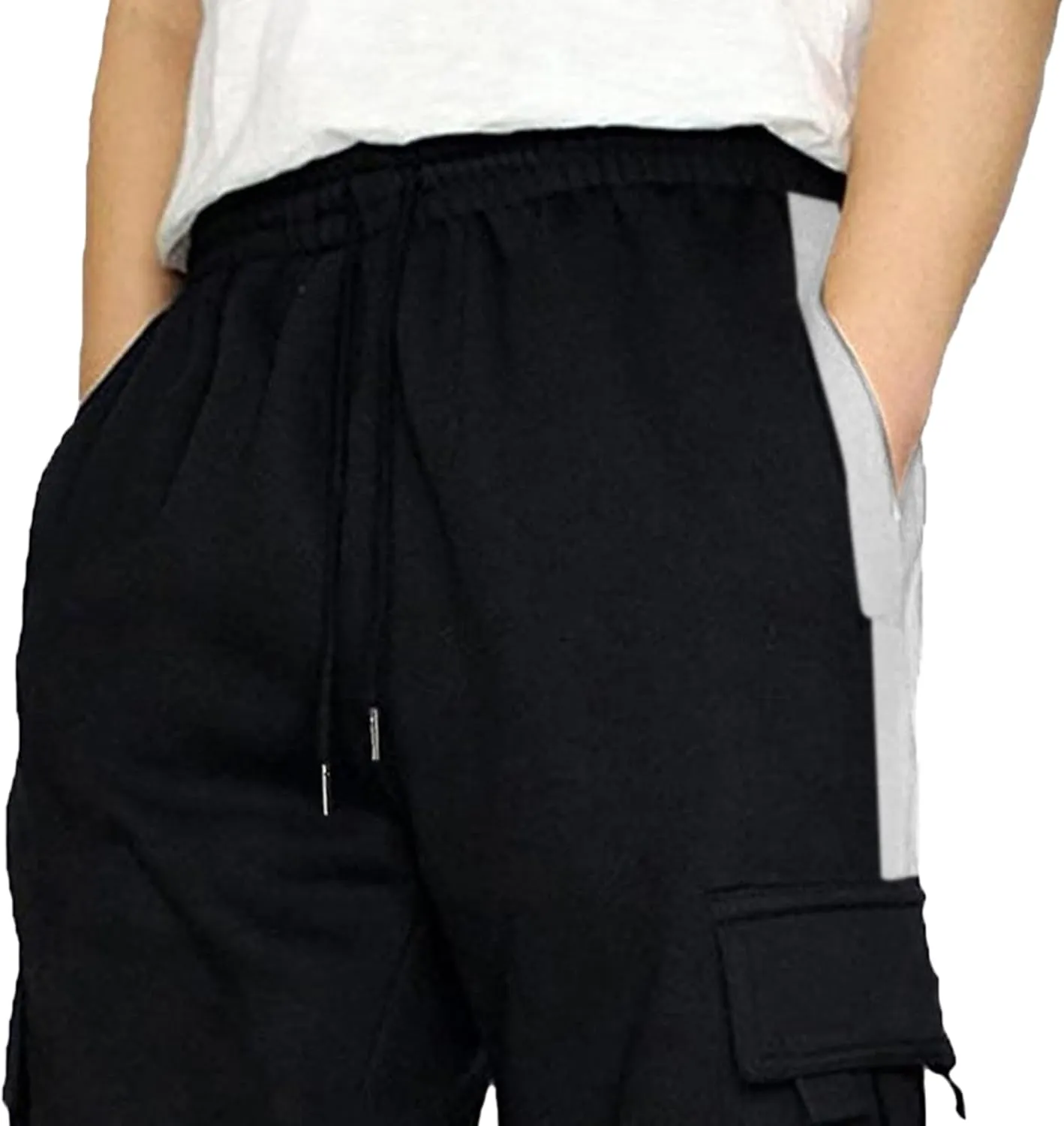 DGHM-JLMY Cargo Pants for Men Loose Fit Sports Outdoor Pants Casual Work Hiking Sweatpants Baggy Jogger Trousers
