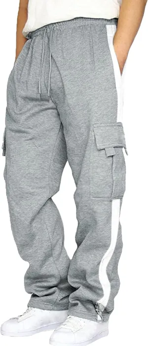 DGHM-JLMY Cargo Pants for Men Loose Fit Sports Outdoor Pants Casual Work Hiking Sweatpants Baggy Jogger Trousers