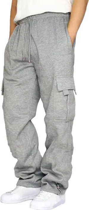 DGHM-JLMY Cargo Pants for Men Loose Fit Sports Outdoor Pants Casual Work Hiking Sweatpants Baggy Jogger Trousers