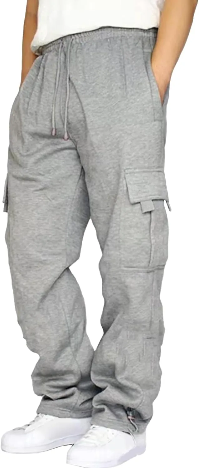 DGHM-JLMY Cargo Pants for Men Loose Fit Sports Outdoor Pants Casual Work Hiking Sweatpants Baggy Jogger Trousers