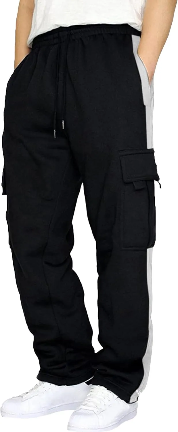 DGHM-JLMY Cargo Pants for Men Loose Fit Sports Outdoor Pants Casual Work Hiking Sweatpants Baggy Jogger Trousers