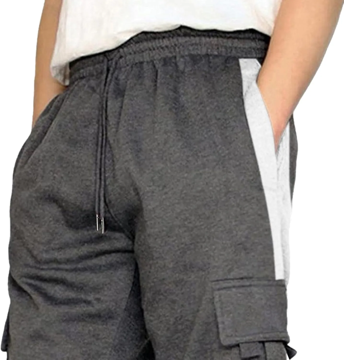 DGHM-JLMY Cargo Pants for Men Loose Fit Sports Outdoor Pants Casual Work Hiking Sweatpants Baggy Jogger Trousers