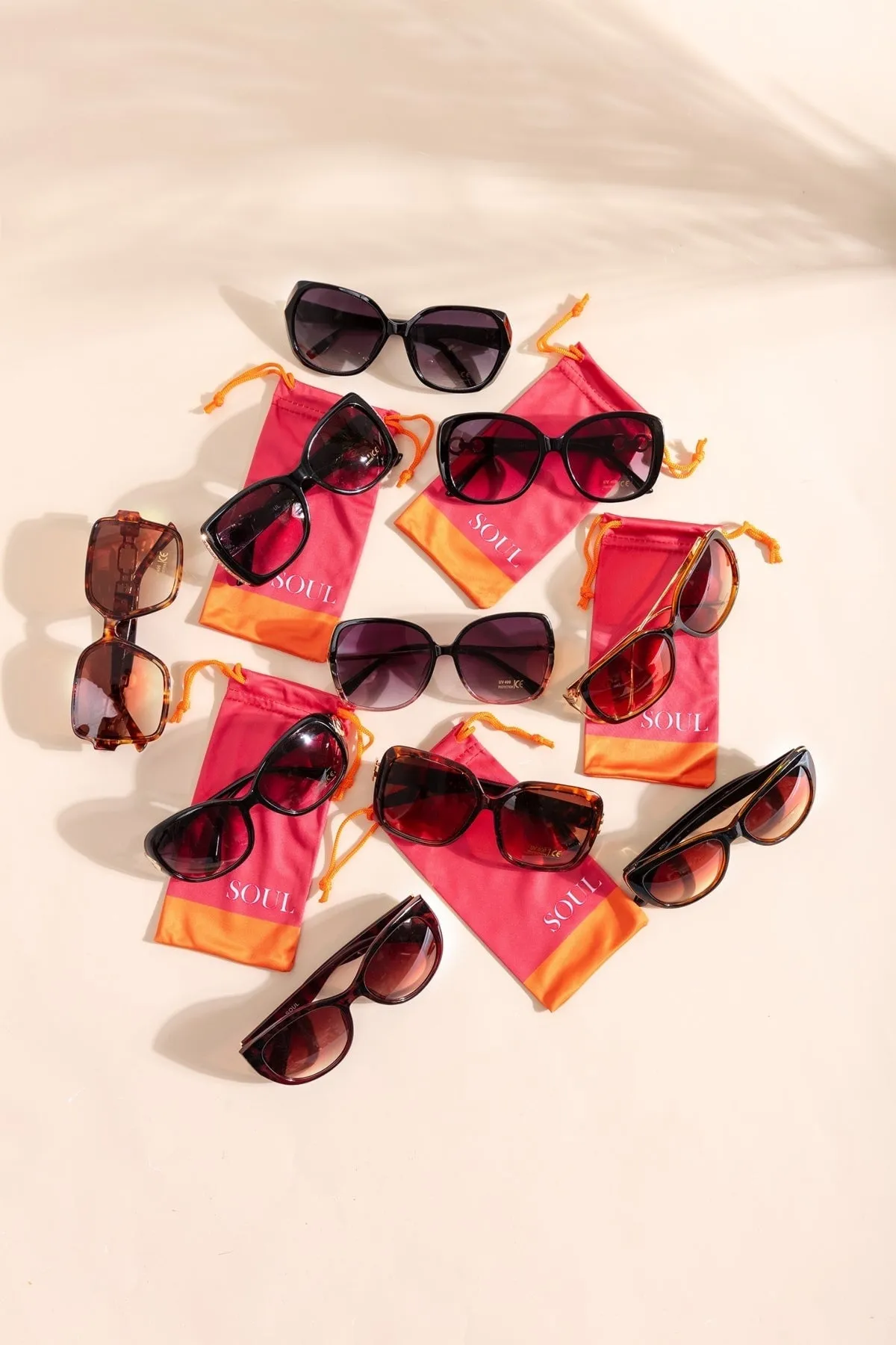 Diamante Oversized Sunglasses in Black