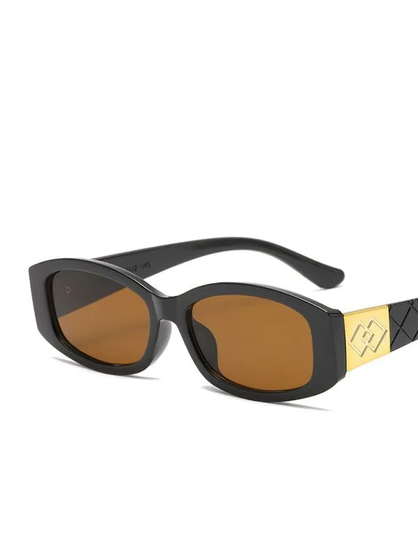 Diamond Pattern Square Frame Sunglasses