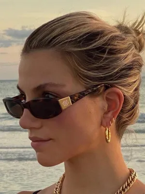 Diamond Pattern Square Frame Sunglasses