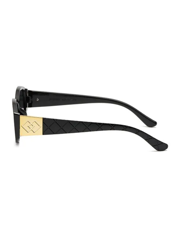 Diamond Pattern Square Frame Sunglasses