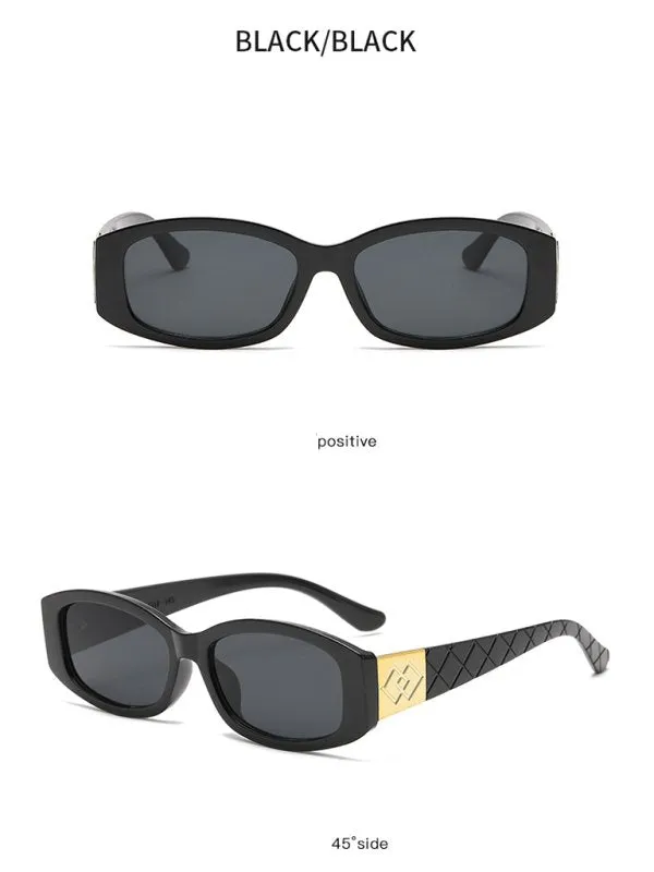 Diamond Pattern Square Frame Sunglasses