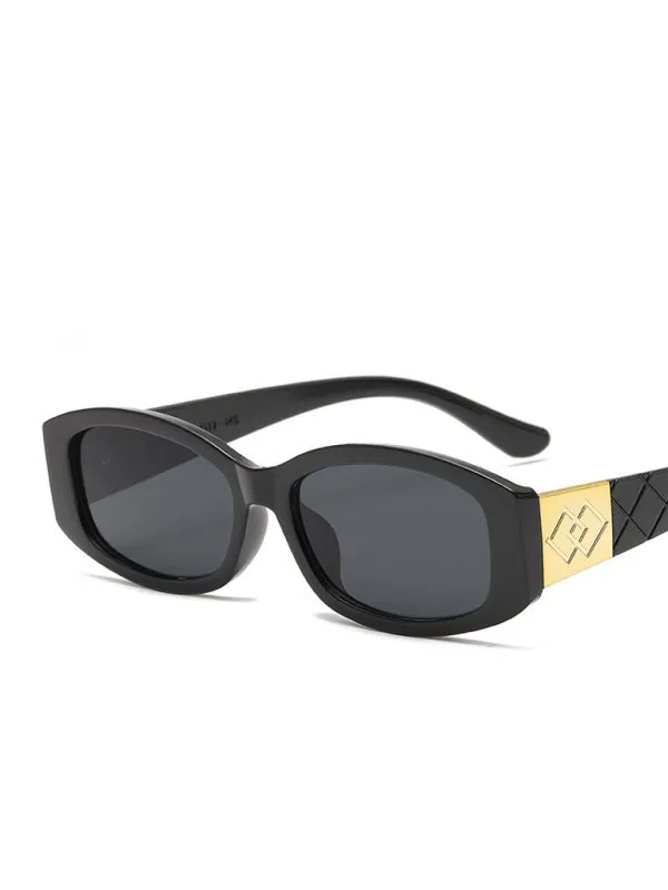 Diamond Pattern Square Frame Sunglasses