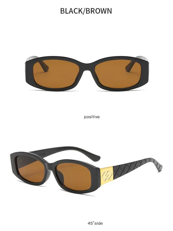 Diamond Pattern Square Frame Sunglasses