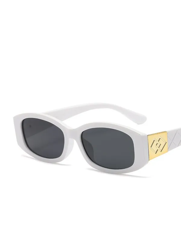 Diamond Pattern Square Frame Sunglasses