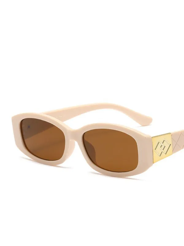 Diamond Pattern Square Frame Sunglasses