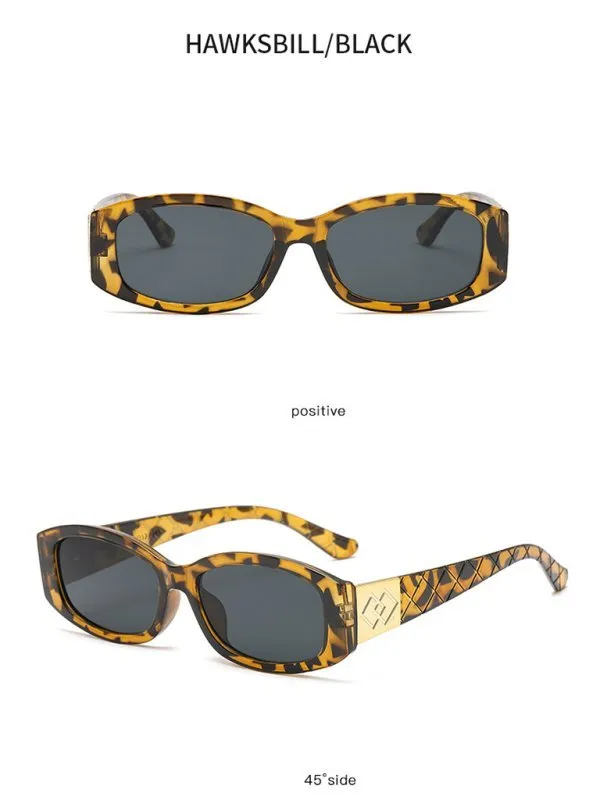 Diamond Pattern Square Frame Sunglasses