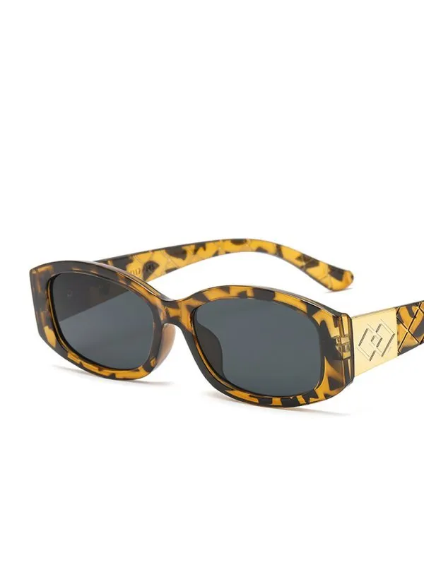 Diamond Pattern Square Frame Sunglasses