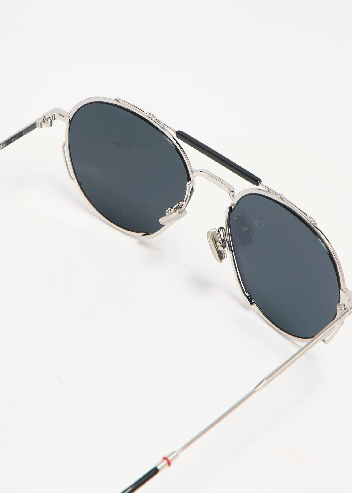 Dior Aviator Round Sunglasses in Silver Metal