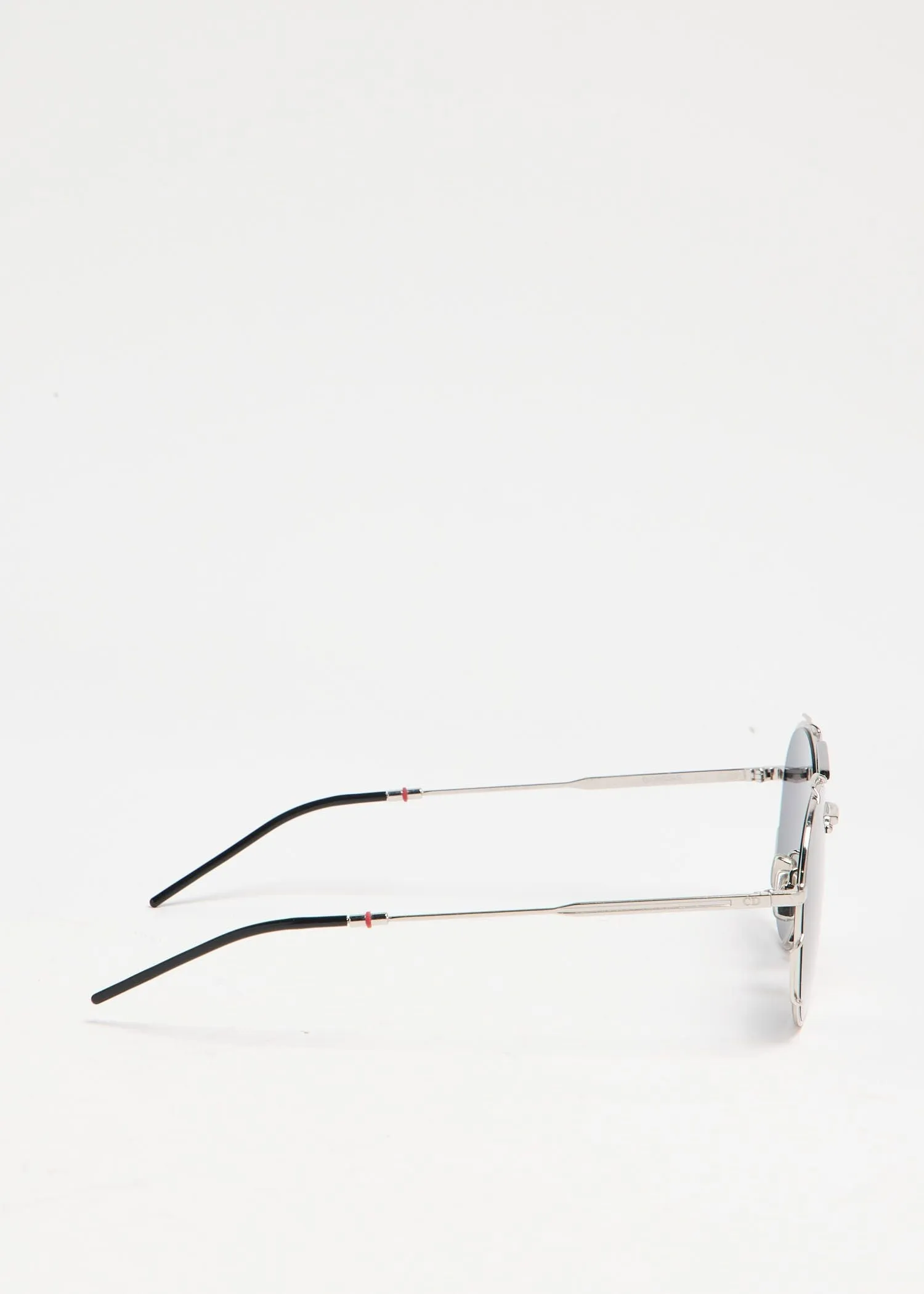 Dior Aviator Round Sunglasses in Silver Metal