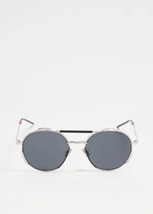 Dior Aviator Round Sunglasses in Silver Metal