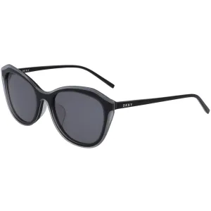 Dkny Women's Sunglasses - Grey/Black Plastic Full Rim Cat Eye Frame | DKNY DK508S 014