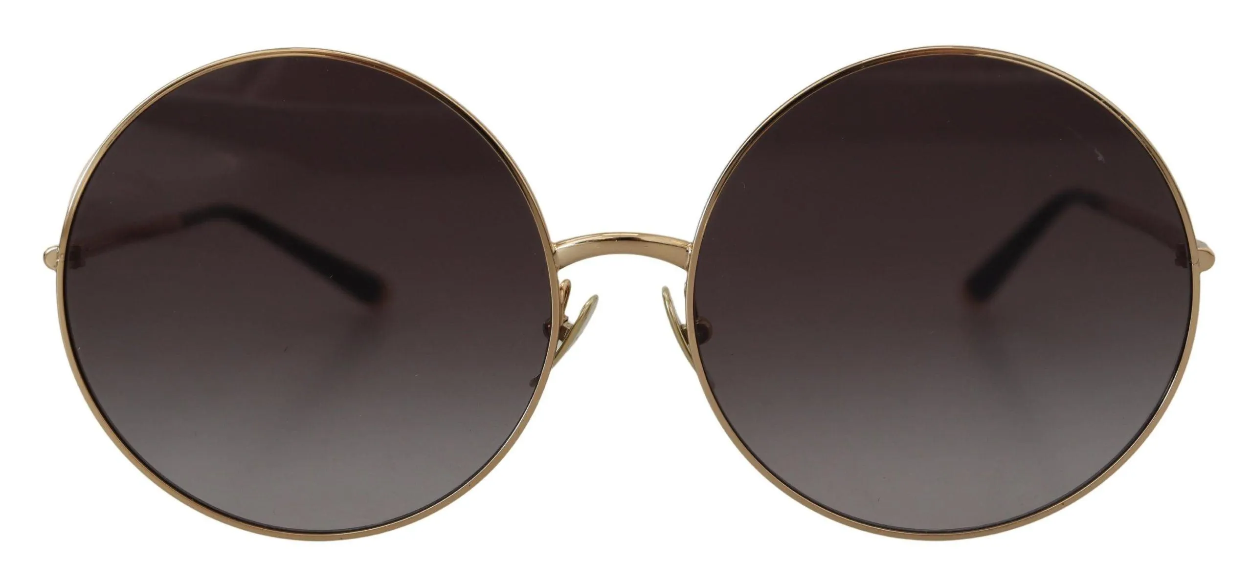 Dolce & Gabbana Black Gold Metal Frame Gradient Lens Sunglasses