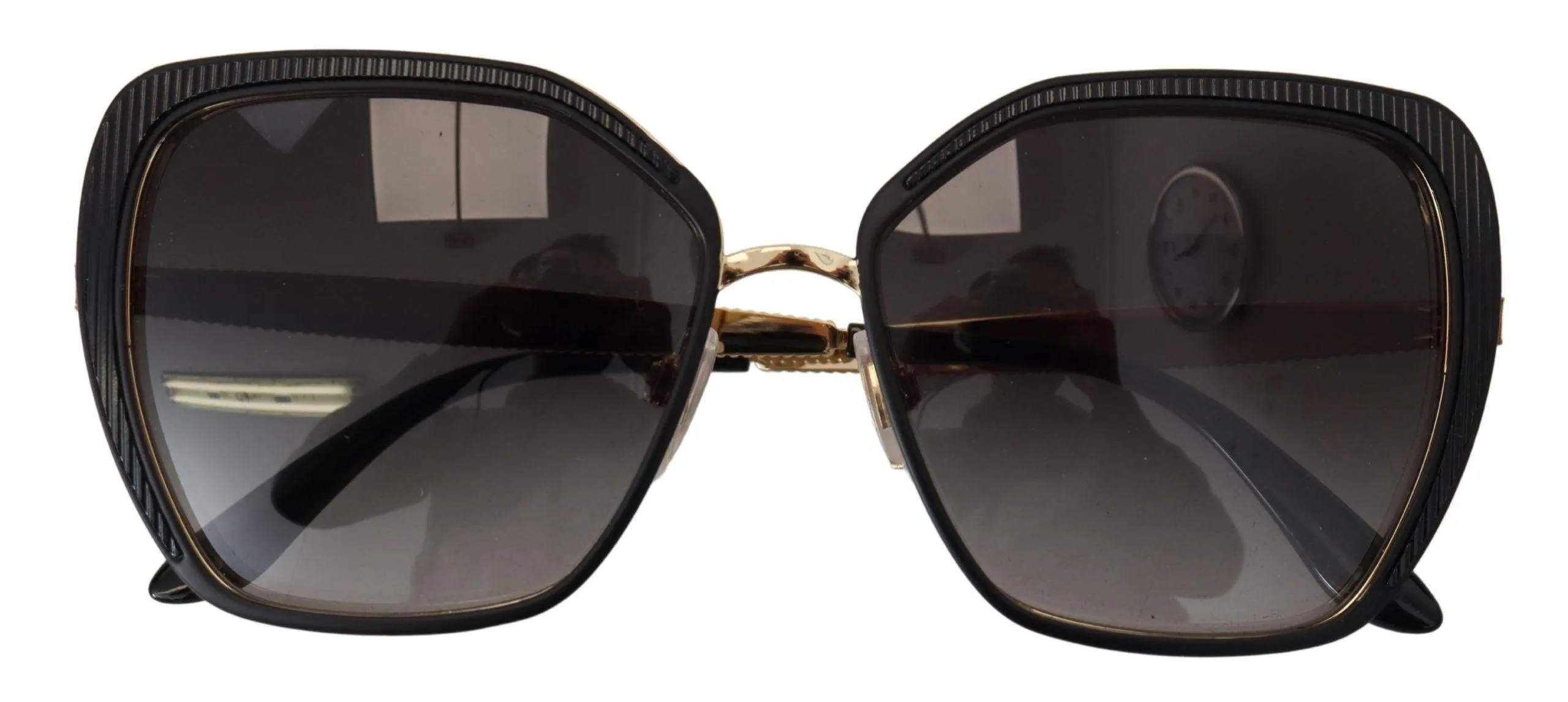 Dolce & Gabbana Black Metal Frame Gray Gradient Lenses DG2197 Sunglasses