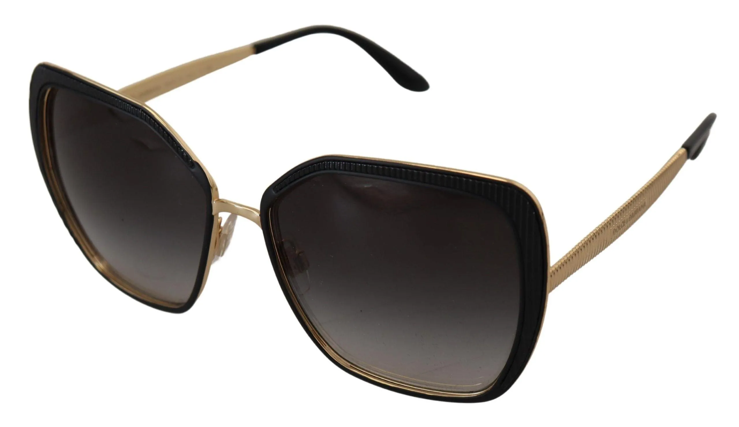 Dolce & Gabbana Black Metal Frame Gray Gradient Lenses DG2197 Sunglasses