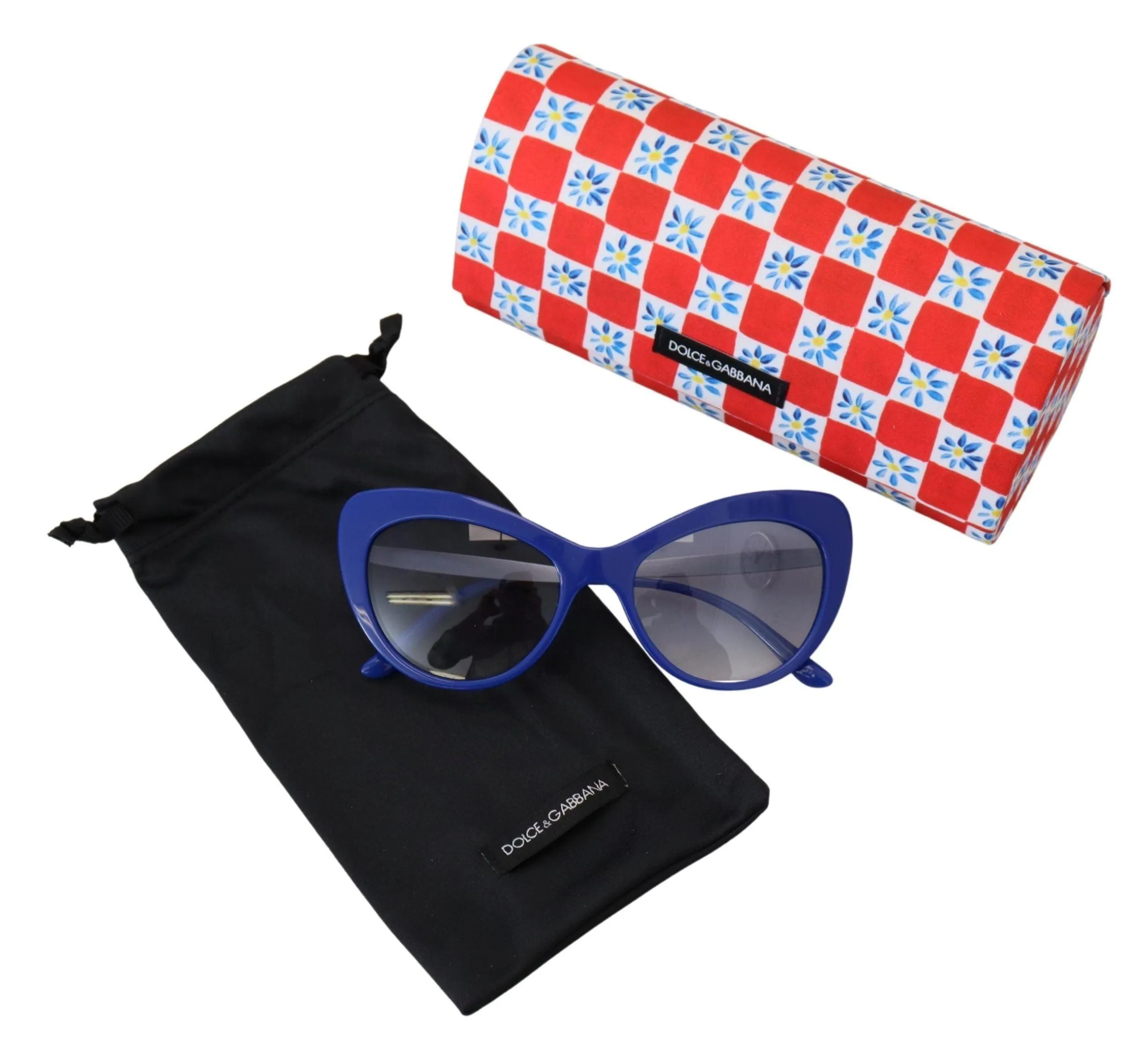 Dolce & Gabbana Blue Acetate Cat Eye Gradient Shades DG4307 Sunglasses