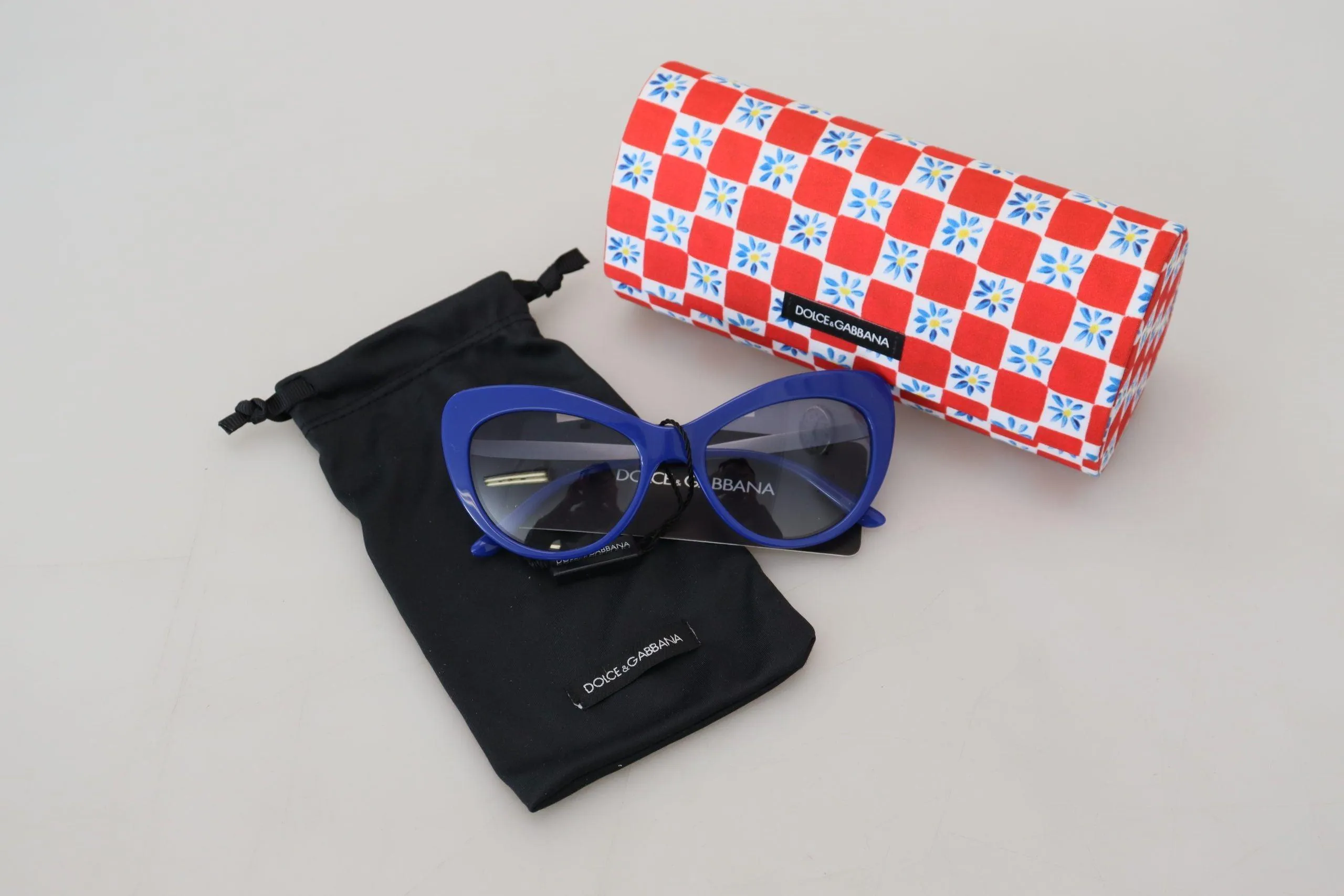 Dolce & Gabbana Blue Acetate Full Rim Cat Eye DG4307 Sunglasses