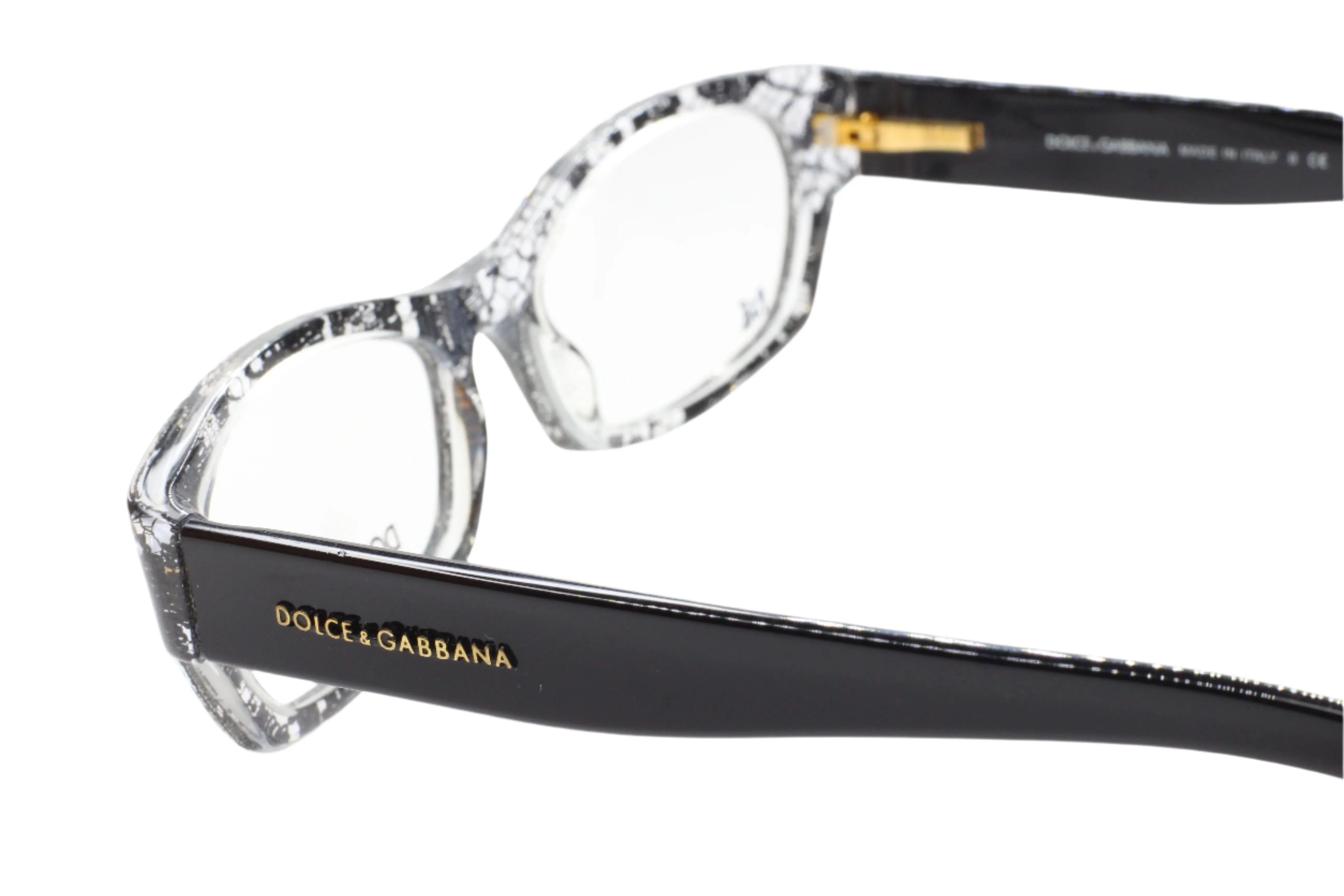 Dolce & Gabbana DG3115 1895 Clear Black Lace Gold Luxury Italy Eyeglasses