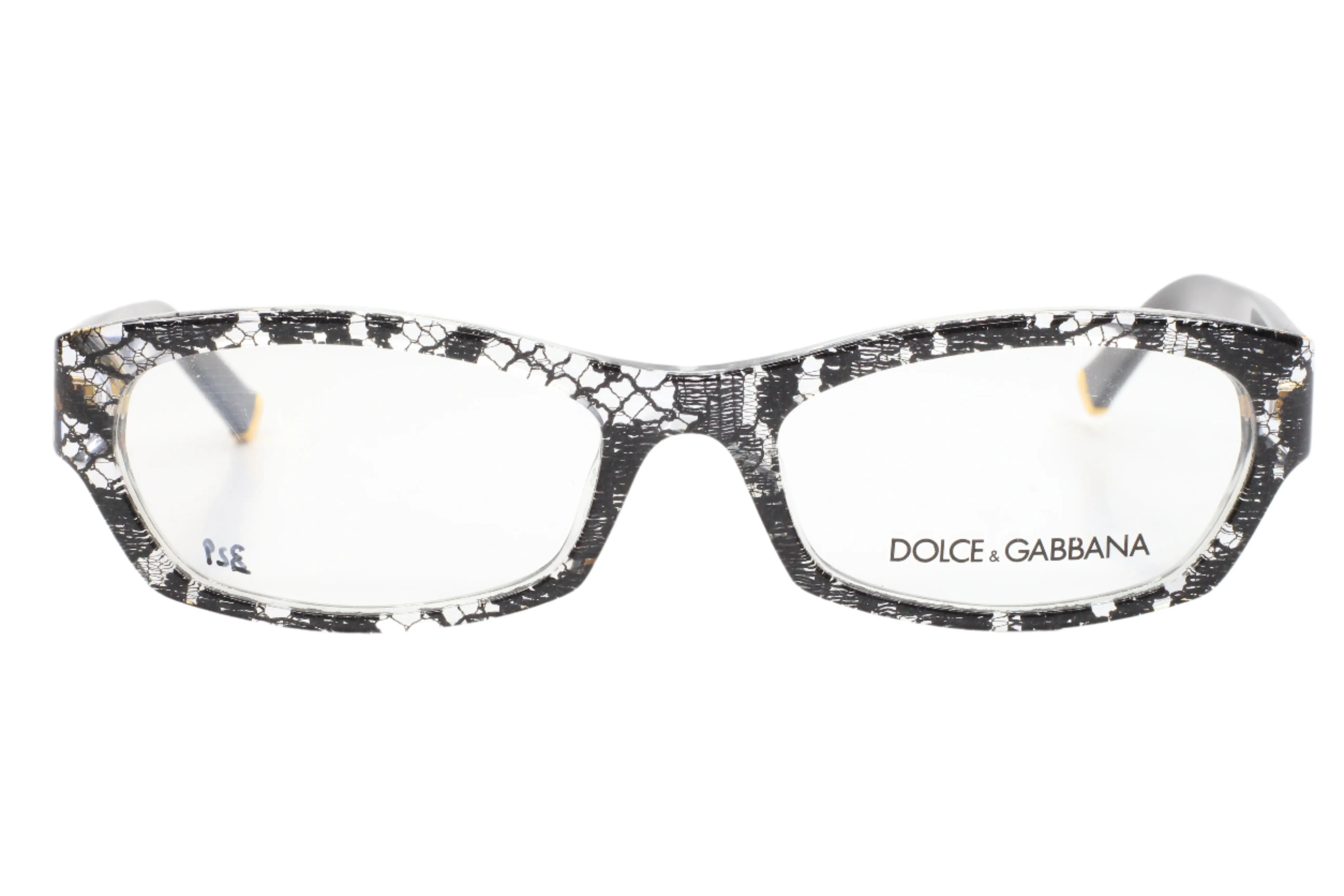 Dolce & Gabbana DG3115 1895 Clear Black Lace Gold Luxury Italy Eyeglasses