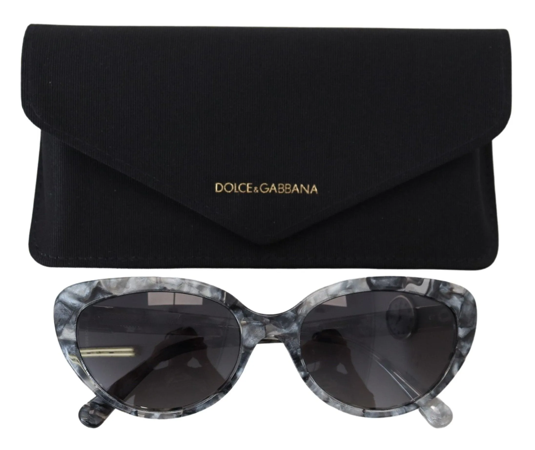 Dolce & Gabbana Gray DG4194 Acetate Logo Plaque Cat Eye Lens Sunglasses